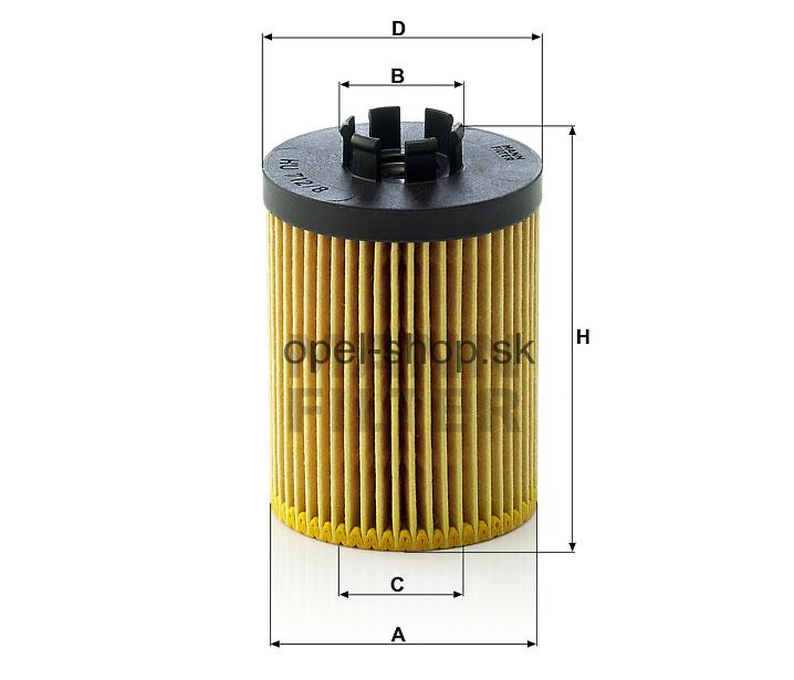 Olejový filter MANN-FILTER HU712/8x