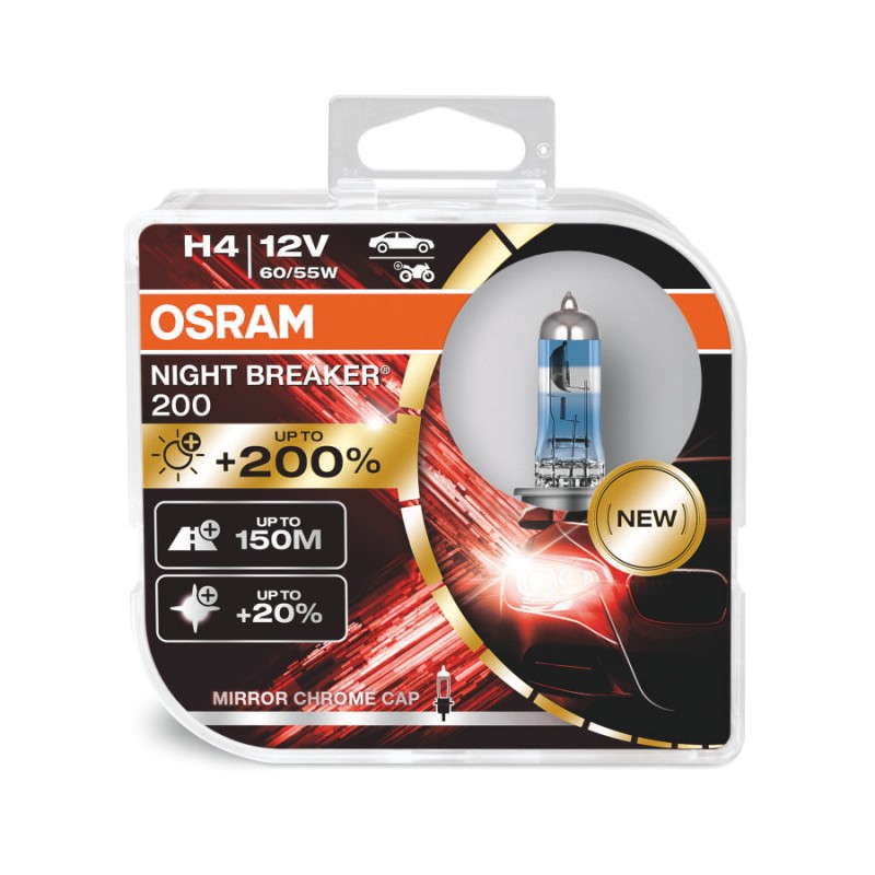 OSRAM H4 Night Breaker +200% DUO 64193NB200-HCB