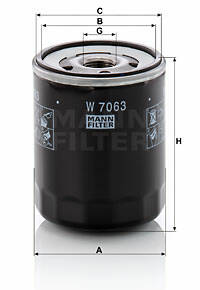 Olejový filter MANN-FILTER W7063