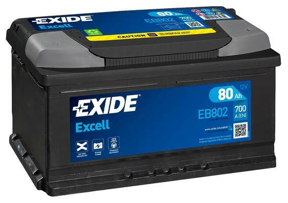 Autobatéria EXIDE Excell 12V 80Ah 700A EB802