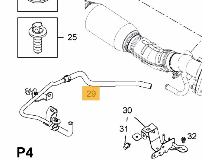 Trubka, hadička rozdielu tlaku DPF Opel Astra J, Corsa D 1,3 CDTi GM 55564981