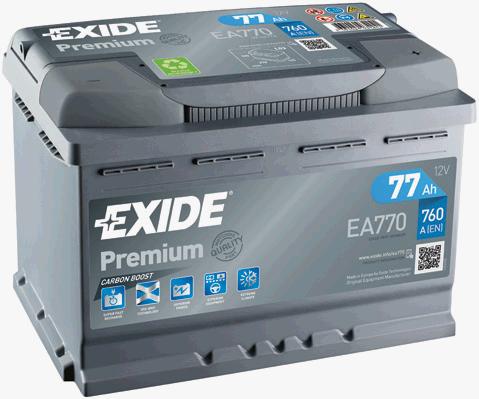 Autobatéria EXIDE Premium 12V 77Ah 760A EA770