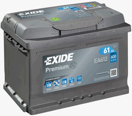 Autobatéria EXIDE Premium 12V 61Ah 600A EA612
