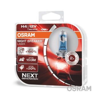OSRAM H4 NIGHT BREAKER LASER 64193NL-HCB +150% 2KS/BALENIE