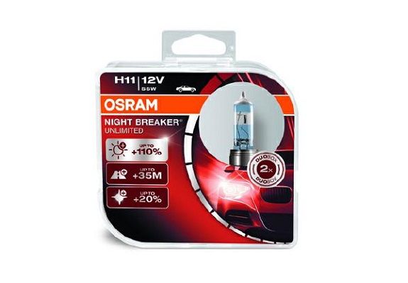OSRAM H11 NIGHT BREAKER UNLIMITED BOX 12V 55W 64211NBU-HCB
