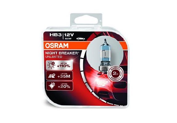 OSRAM HB3 NIGHT BREAKER UNLIMITED BOX P20D 9005NBU-HCB 12V 60W