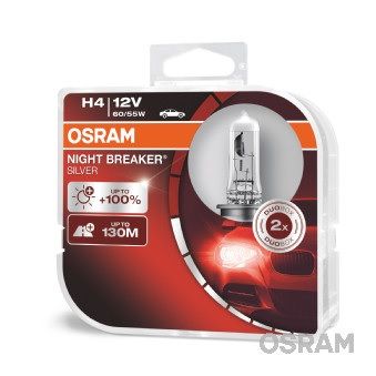 OSRAM H4 NIGHT BREAKER SILVER 64193NBS-HCB +100% 2KS/BALENIE