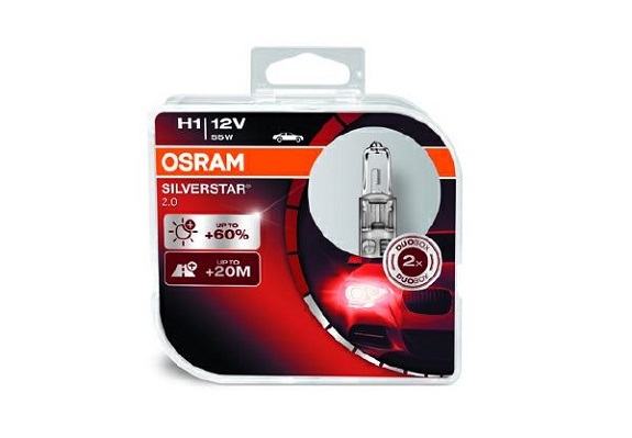 OSRAM H1 SILVERSTAR2.0 64150SV2-HCB 12V 55W +60% 2KS/BALENIE