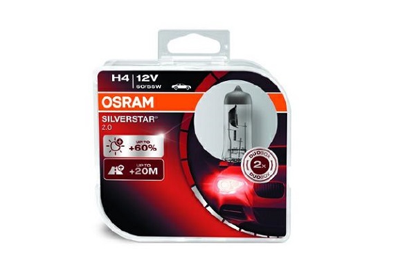 OSRAM H4 SILVERSTAR2.0 64193SV2-HCB 12V 60/55W +60% 2KS/BALENIE