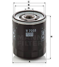 Olejový filter MANN-FILTER W7058