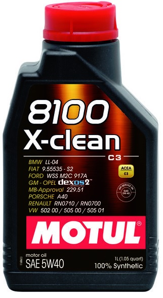 Olej MOTUL 8100 X-CLEAN 5W-40 C3 1L 102786